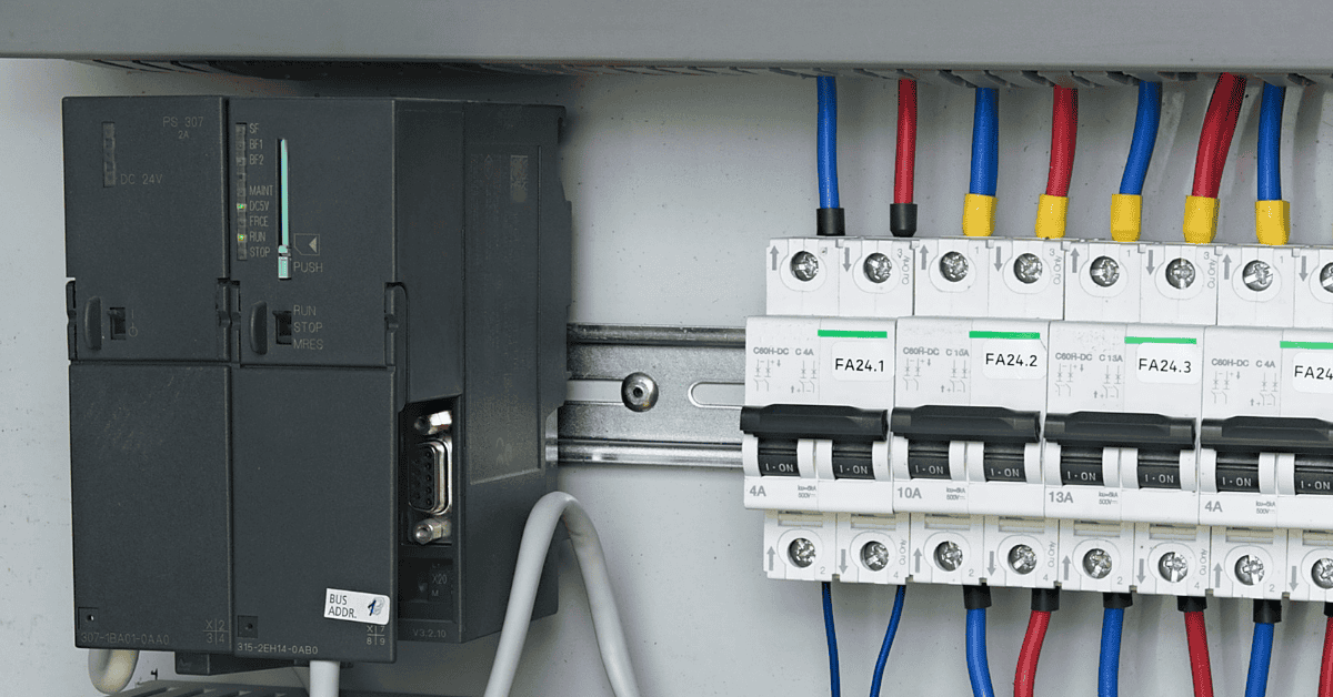 PLC siemens dentro de un tablero electrico