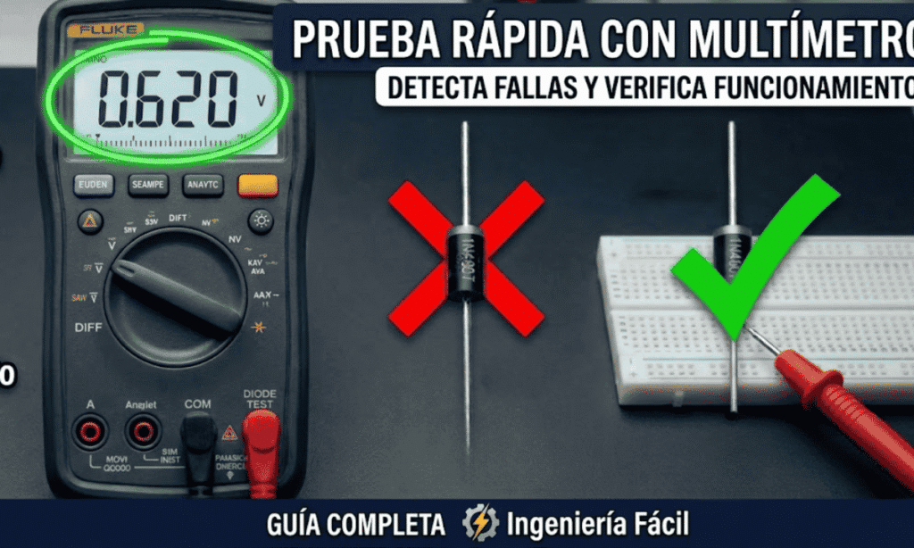 Cómo probar un diodo con multímetro: Guía paso a paso (Fácil y rápido)