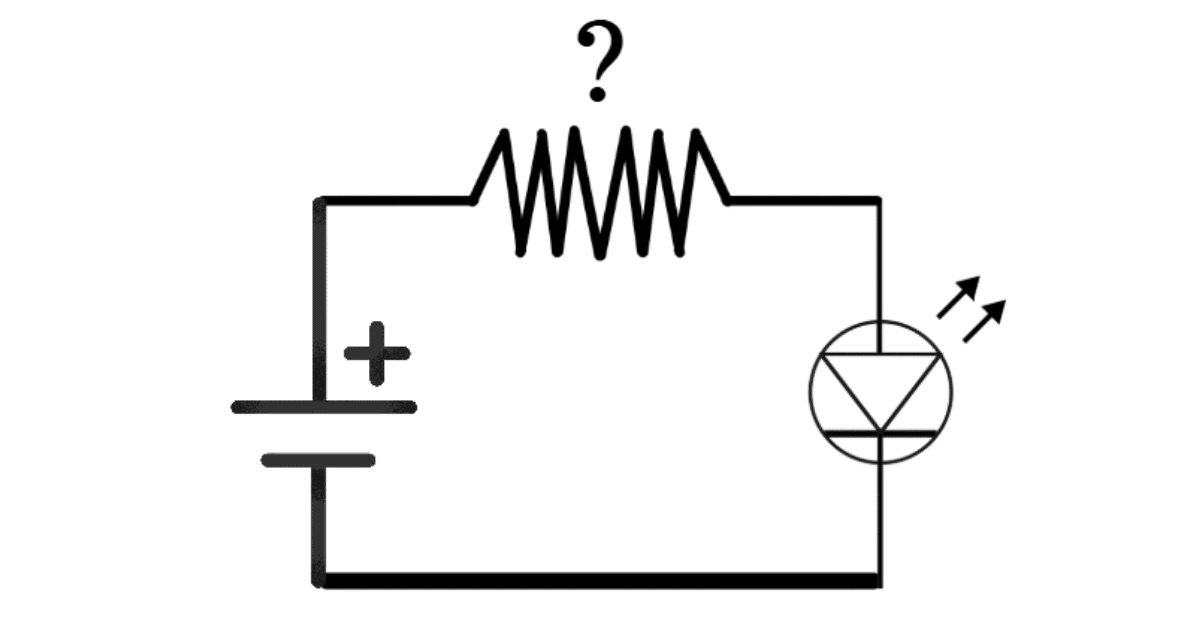 Diagrama circuito LED con resistencia