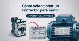 contactor industrial para motor trifásico selección