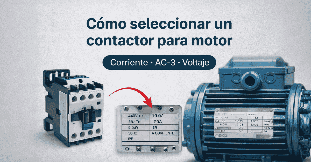 contactor industrial para motor trifásico selección