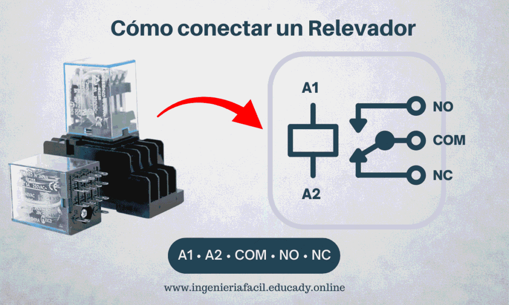 como conectar un relevador paso a paso
