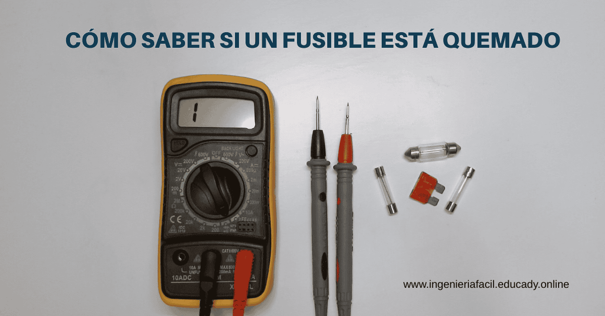 configuración del multímetro para medir fusibles con continuidad