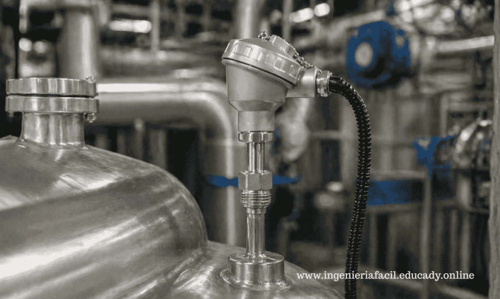 PT100 montado en una caldera