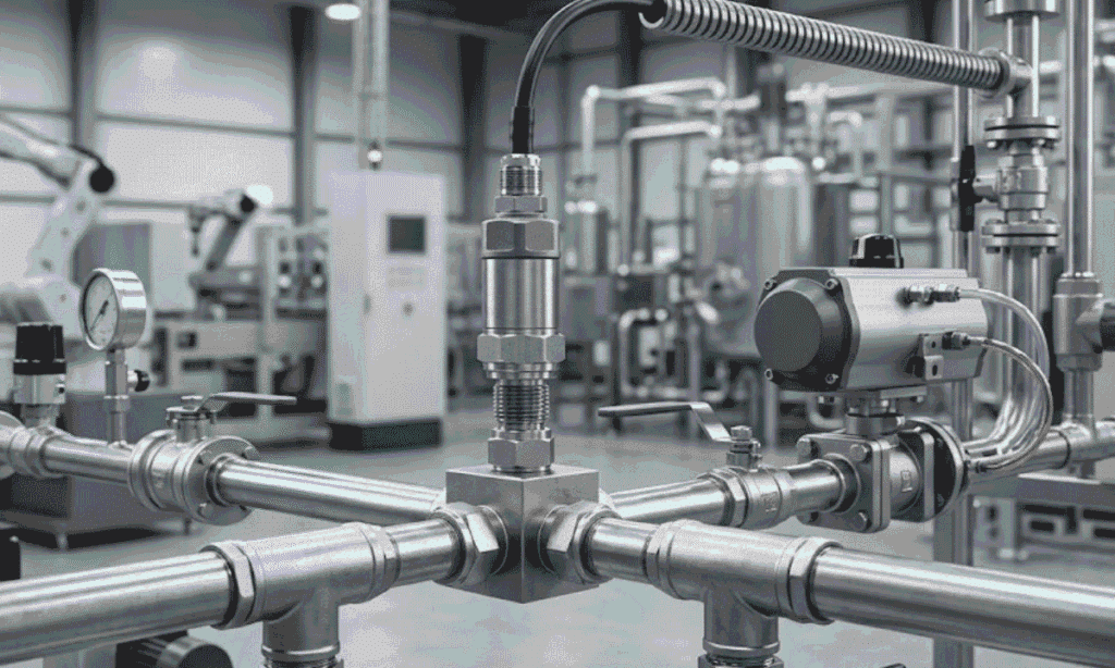 sensor de presion en proceso industrial